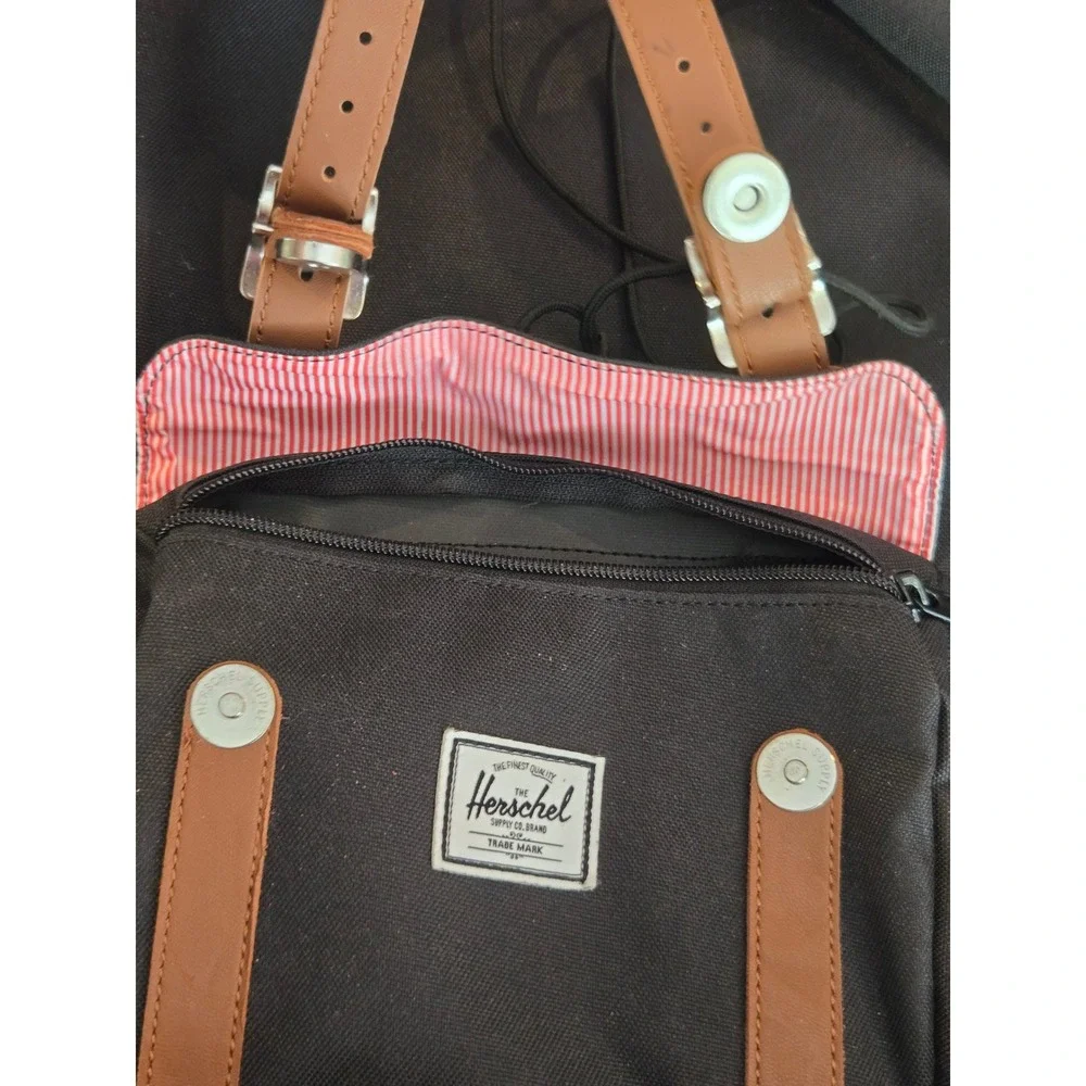 Herschel Supply Co Little America Backpack Black Tan‎ Laptop Sleeve Bag
